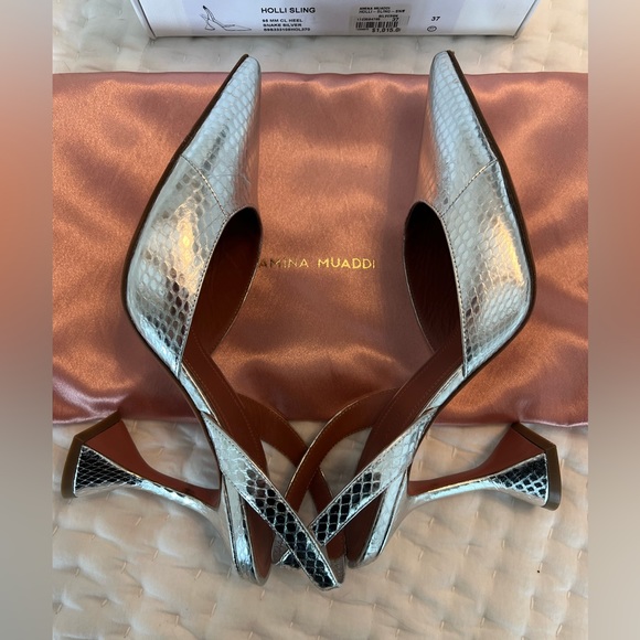 Amina Muaddi Holi Sling Size 37 - Picture 9 of 11
